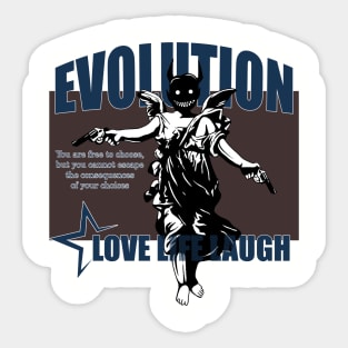 EVOLUTION-love life laugh Sticker